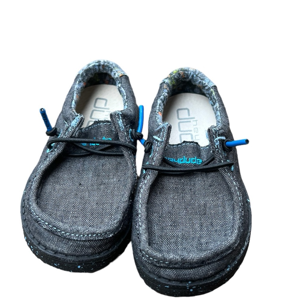 HEYDUDE Boys' Wally Linen Washable Elastic Slip-Ons (Toddler)Size 7